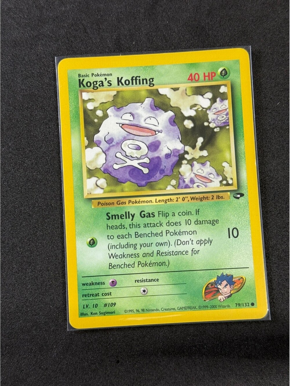 Koga's Koffing 1999 Pokémon Card 40 HP #109 gym heroes